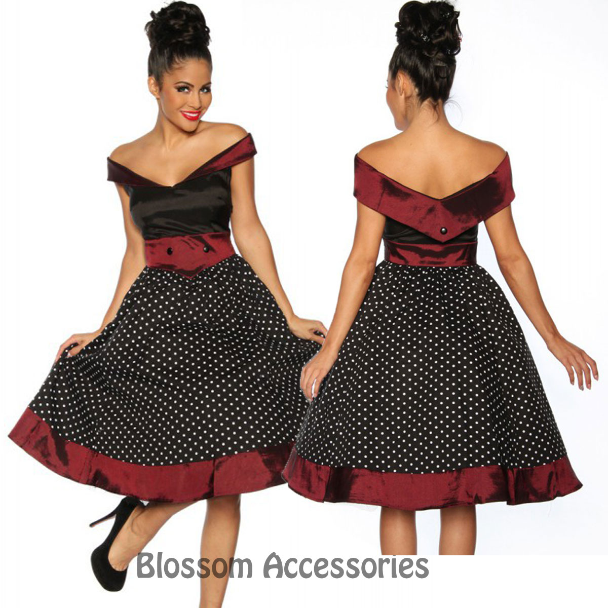 Rk70 Rockabilly 50s 60s Pin Up Cocktail Party Evening Retro Swing Dance Dress Ebay 